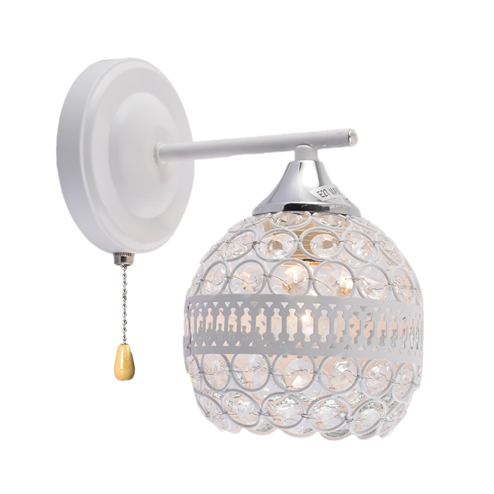 Бра XA1585/1W WH+CR белый/хром 1х60Вт E27 h200 crst, HN23