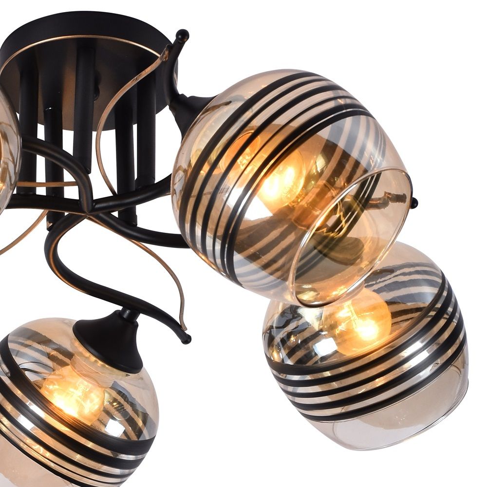 Люстра потолочная DA5088/5B BK+GD 5х60Вт E27 d58,5 см h24 см черный/золото