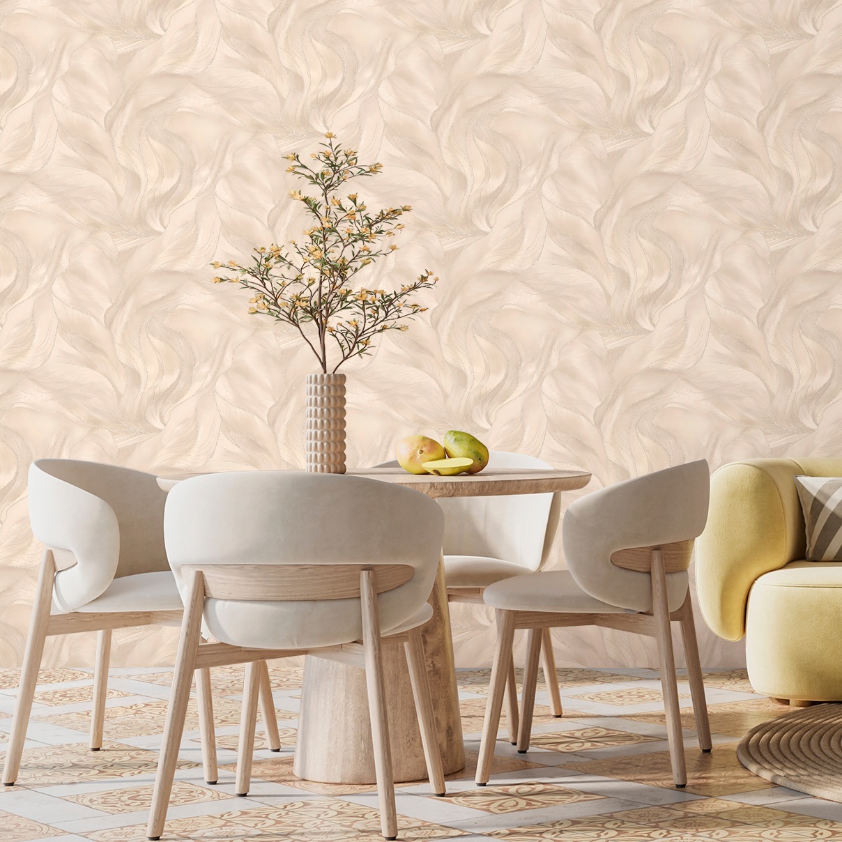 Обои Ateliero Armand 589166 бежевые абстракция 1,06х10,05 м