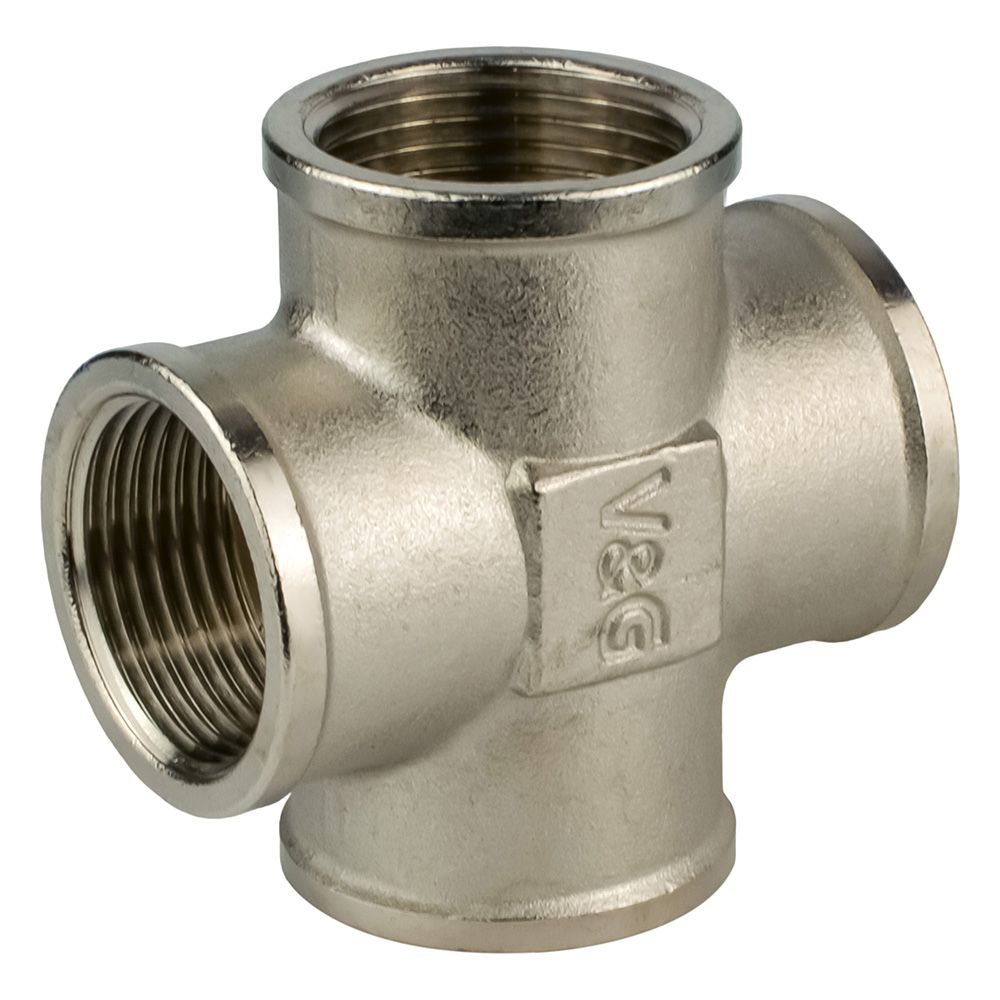 Крестовина латунь никель 3/4'' ВР