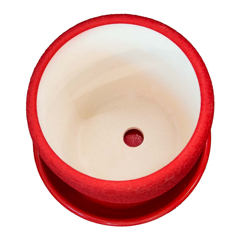 Горшок цветочный Грация шелк красный 1,2 л