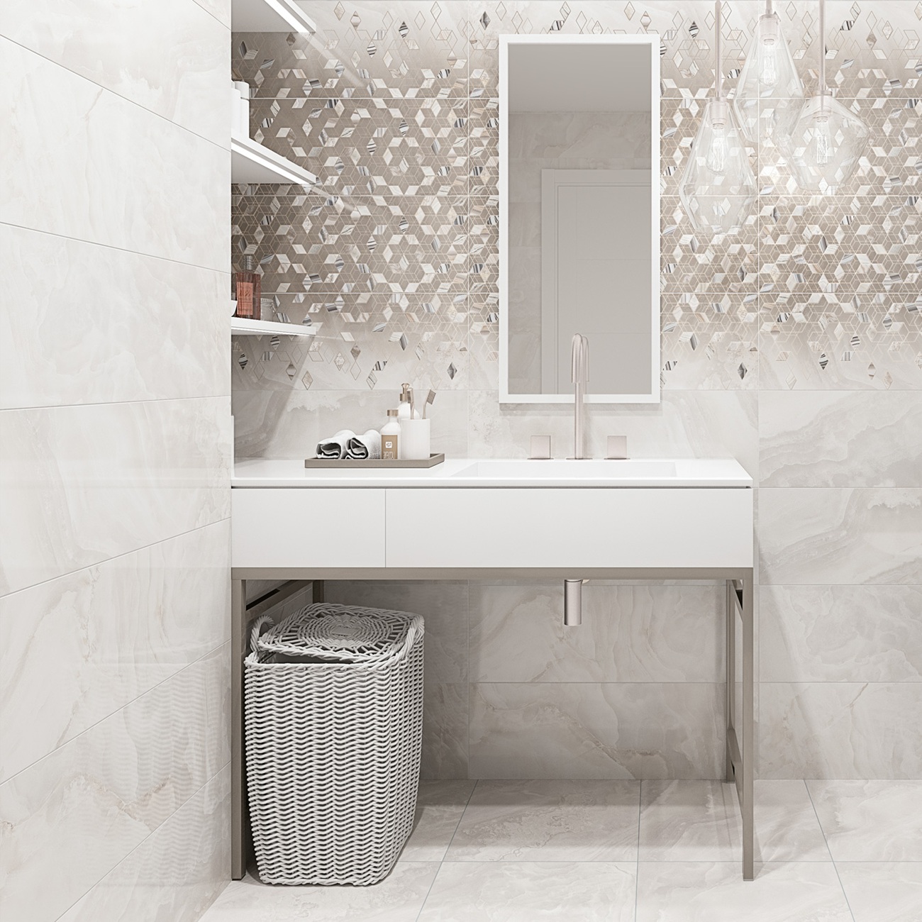 Декор Alma Ceramica Riola DWU12RLA44R 24,6х74 см коричневый середина