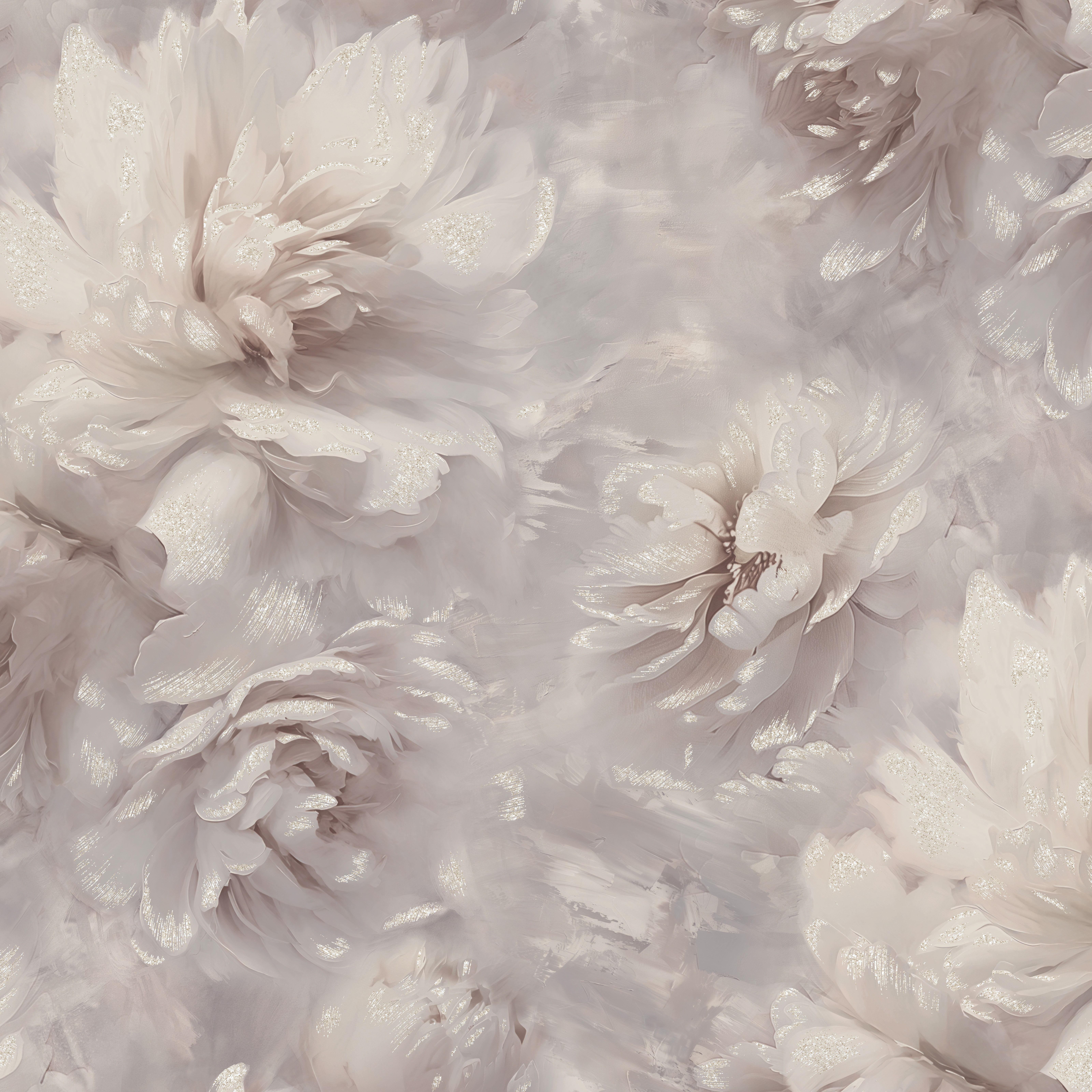 Обои Ateliero Bella 588697 пудровые цветы крупные пионы 1,06х10,05 м