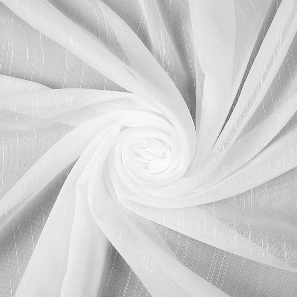 Ткань для штор Тюль кристалон Кристи белый с утяжелителем