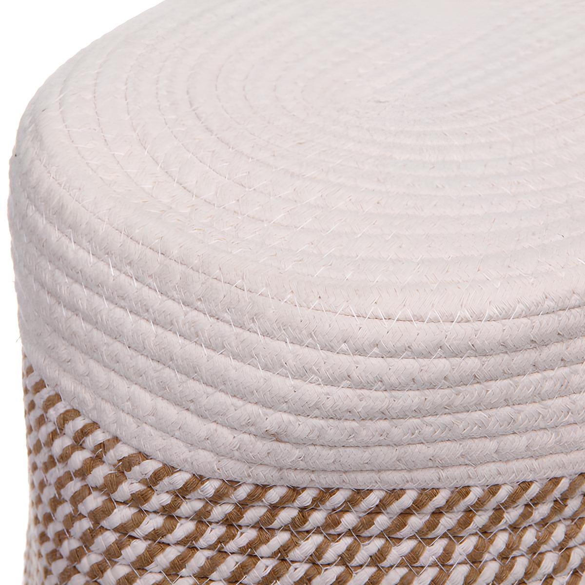 Корзина для хранения Тригойя 36х28х25 см бежево-белая