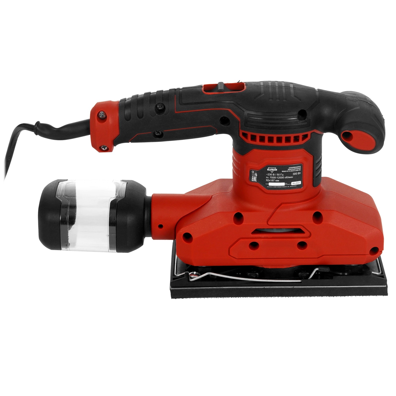 Шлифмашина вибрационная Elitech МШВ 031Э 300Вт 92х187 мм