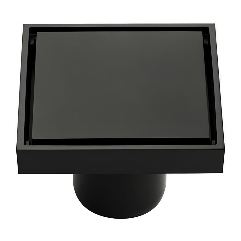 Трап вертик спуск 50 мм латунный графит крышка литая 100х100 мм