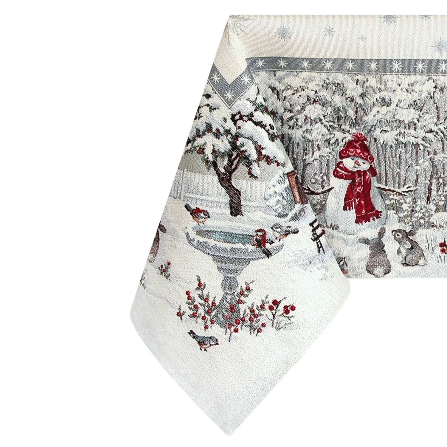 Скатерть декоративная гобелен Лесные друзья у кормушки 140х180 см 2101303