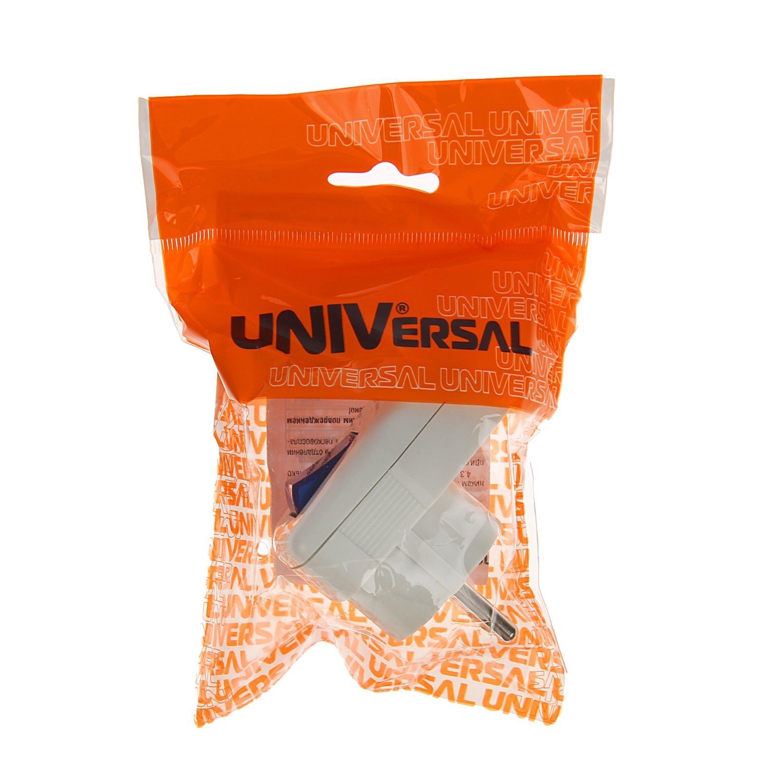 Вилка с выключателем с/з 16А UNIVersal белая