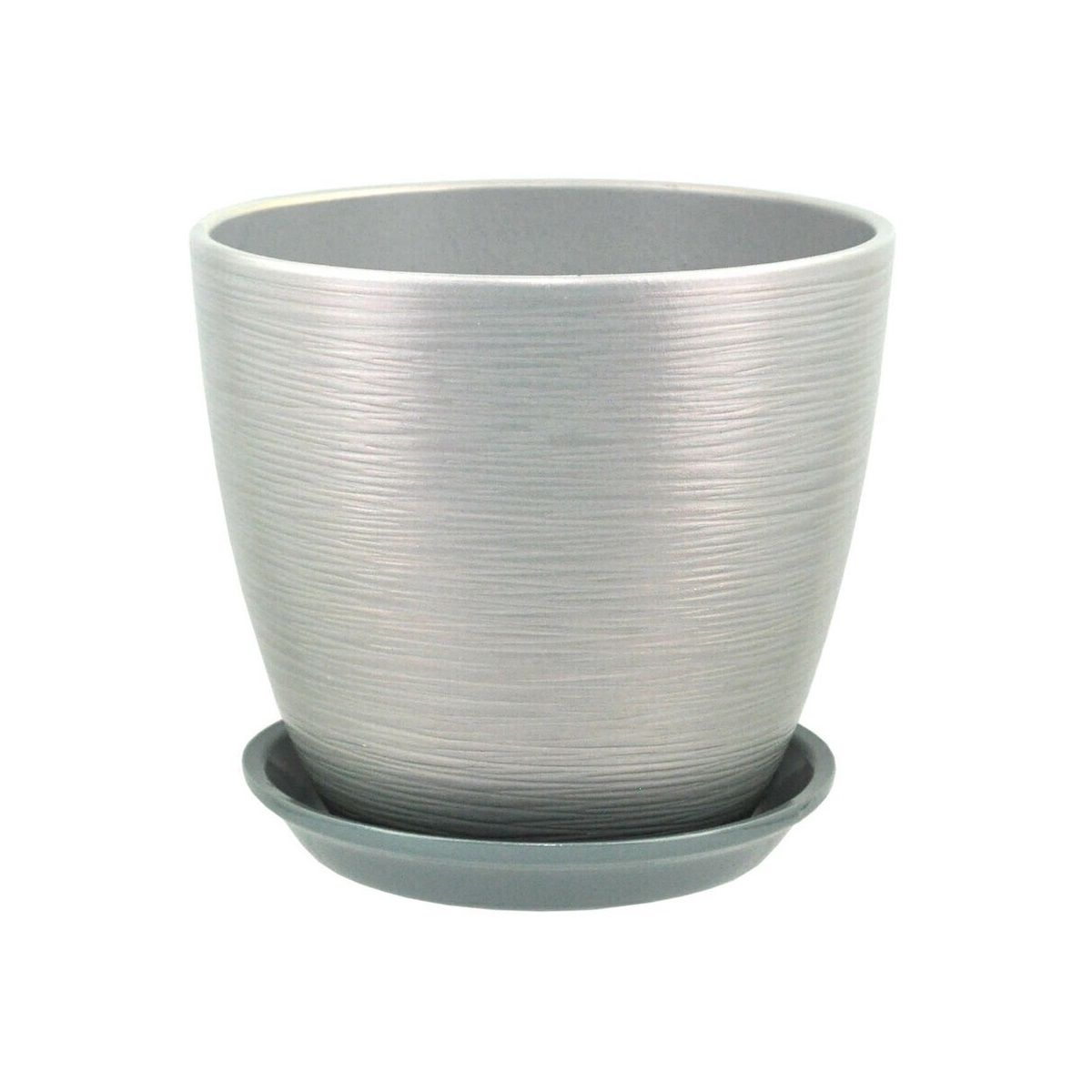 Горшок цветочный Бутон Перламутр серый 12 см 1 л