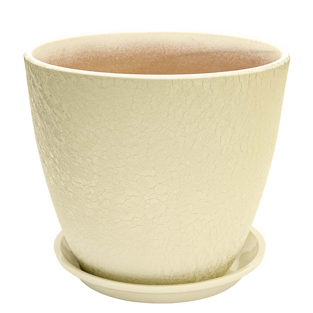 Горшок цветочный Бутон Винил бежевый 21 см 5 л