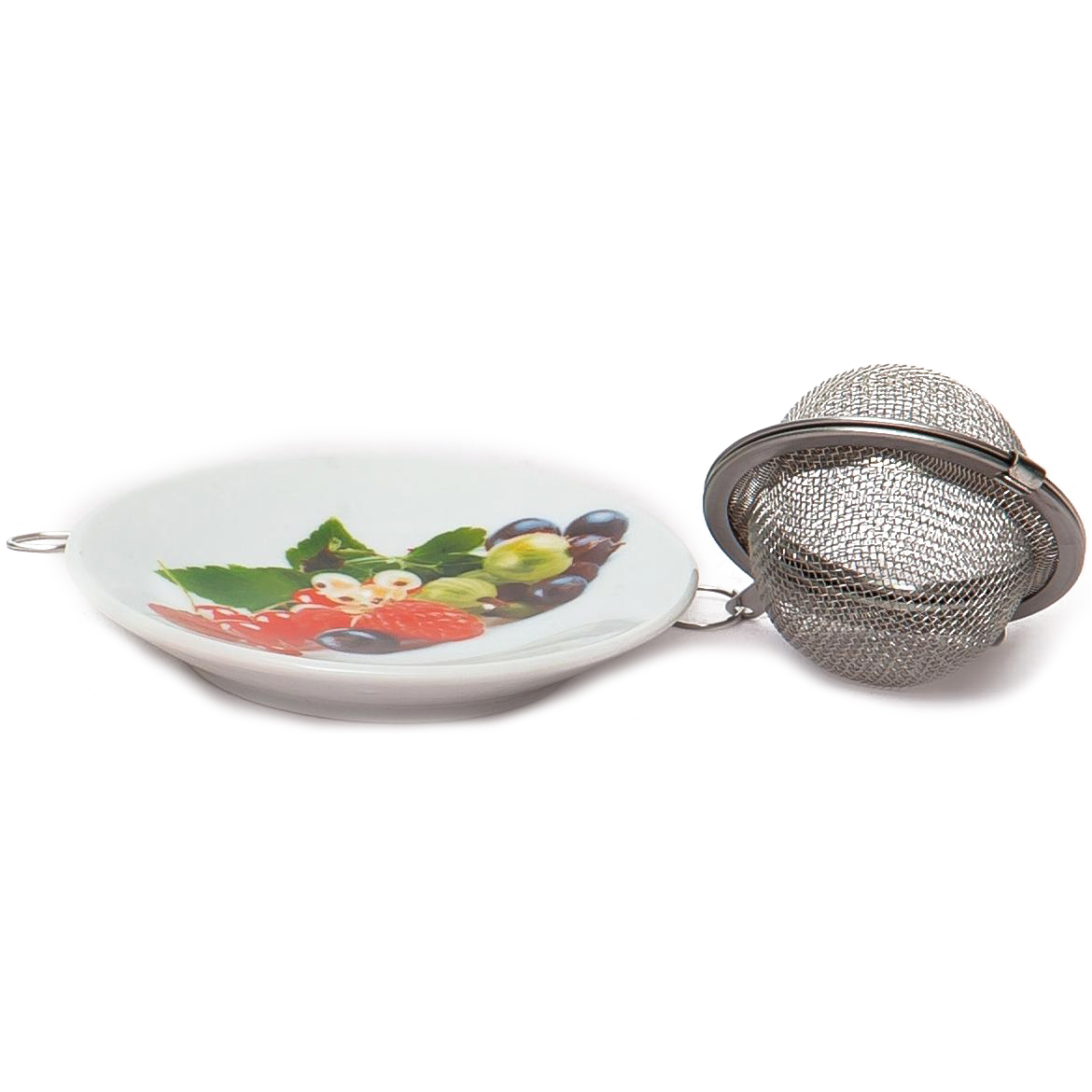 Ситечко для заваривания чая Party time с подставкой 10х6 см 102-05109