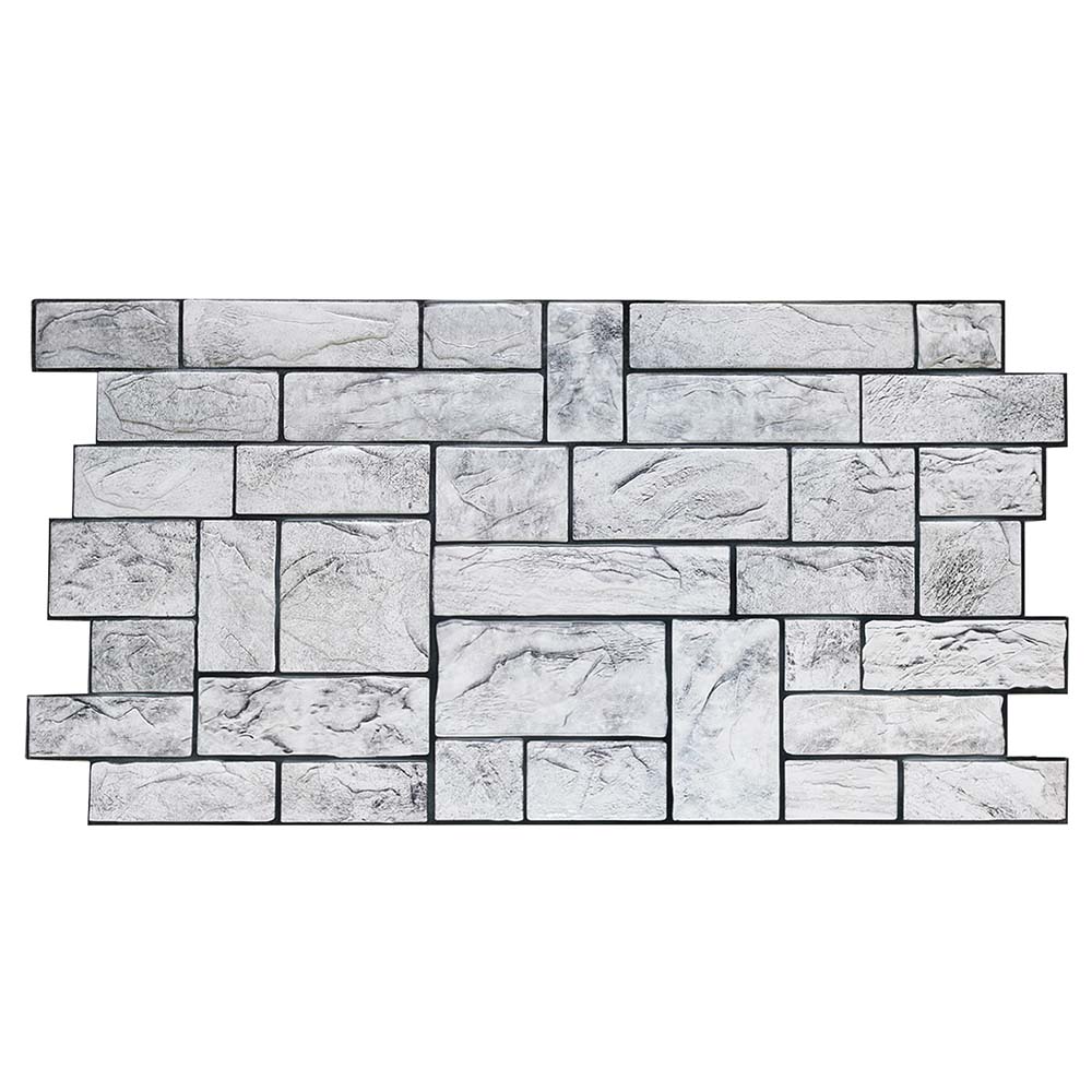 Панель ПВХ Камень пиленый настоящий серый 955х480 мм