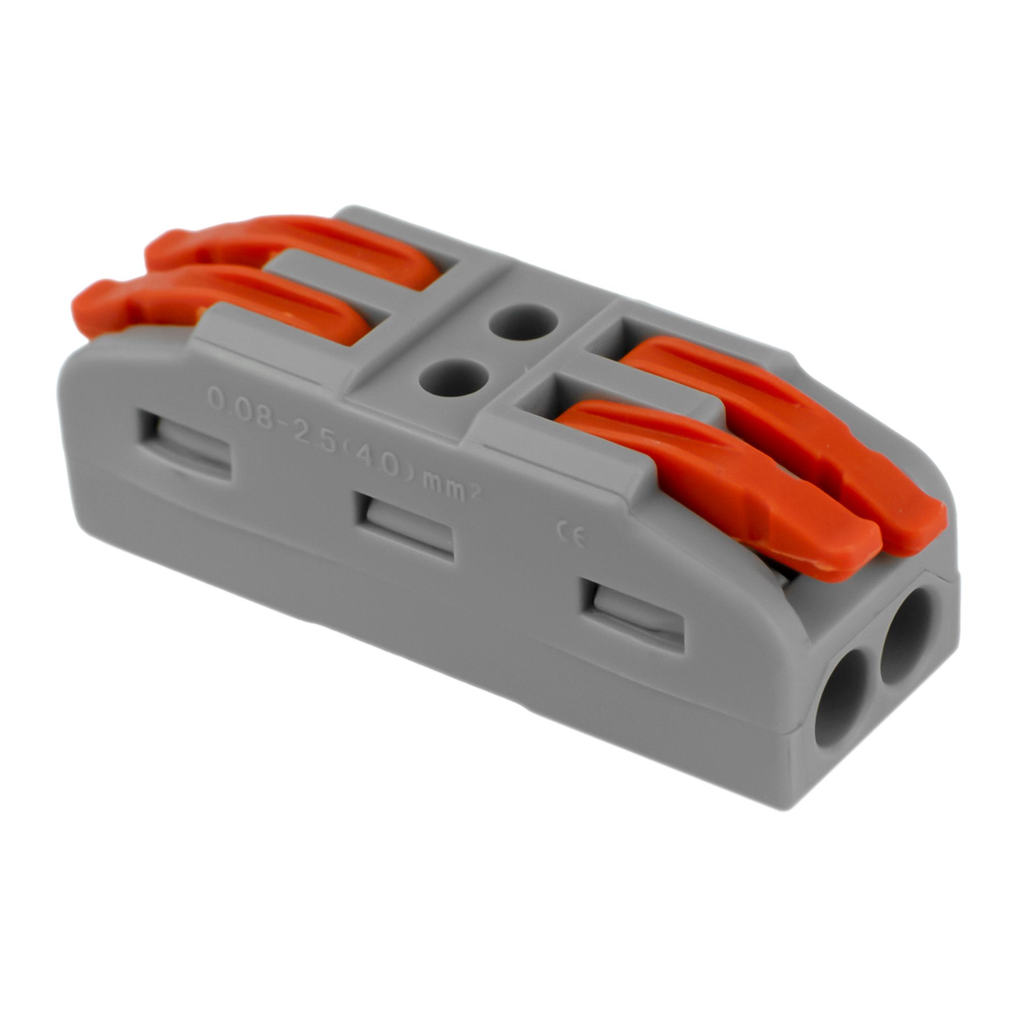 Клемма строительно-монтажная СМК 222-422 проходная 2 полюса 0,08-4мм2 EKF