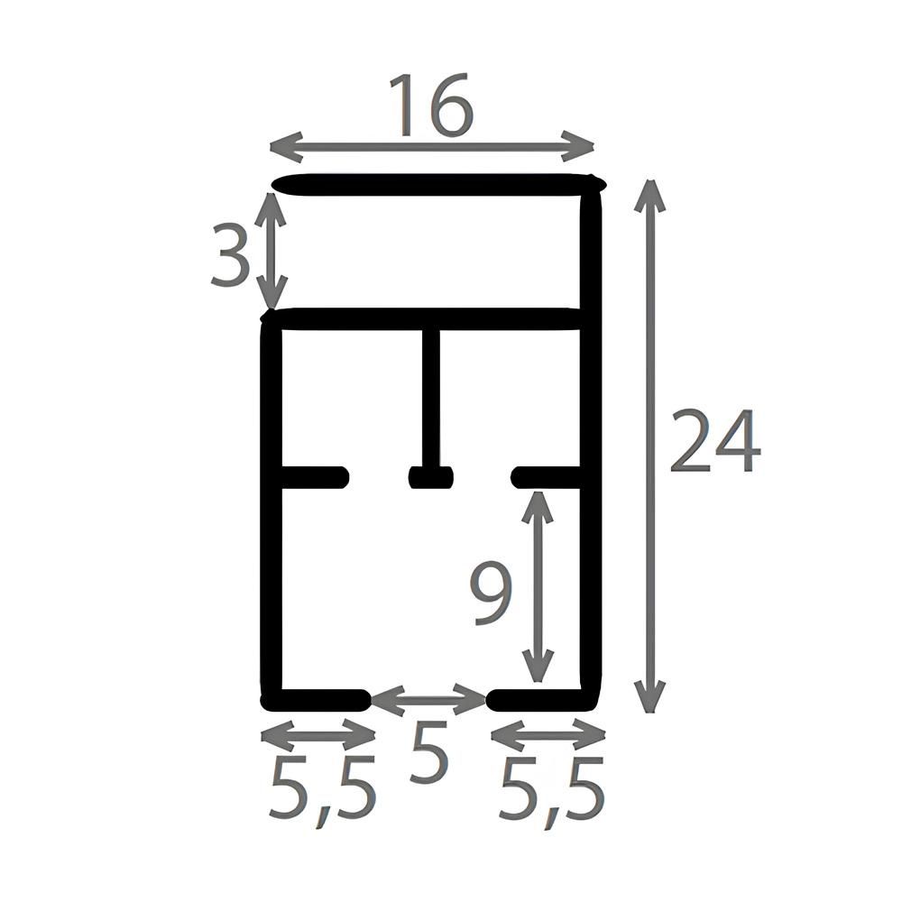 Карниз однорядный алюминиевый усиленный 3 м Katal 3 белый