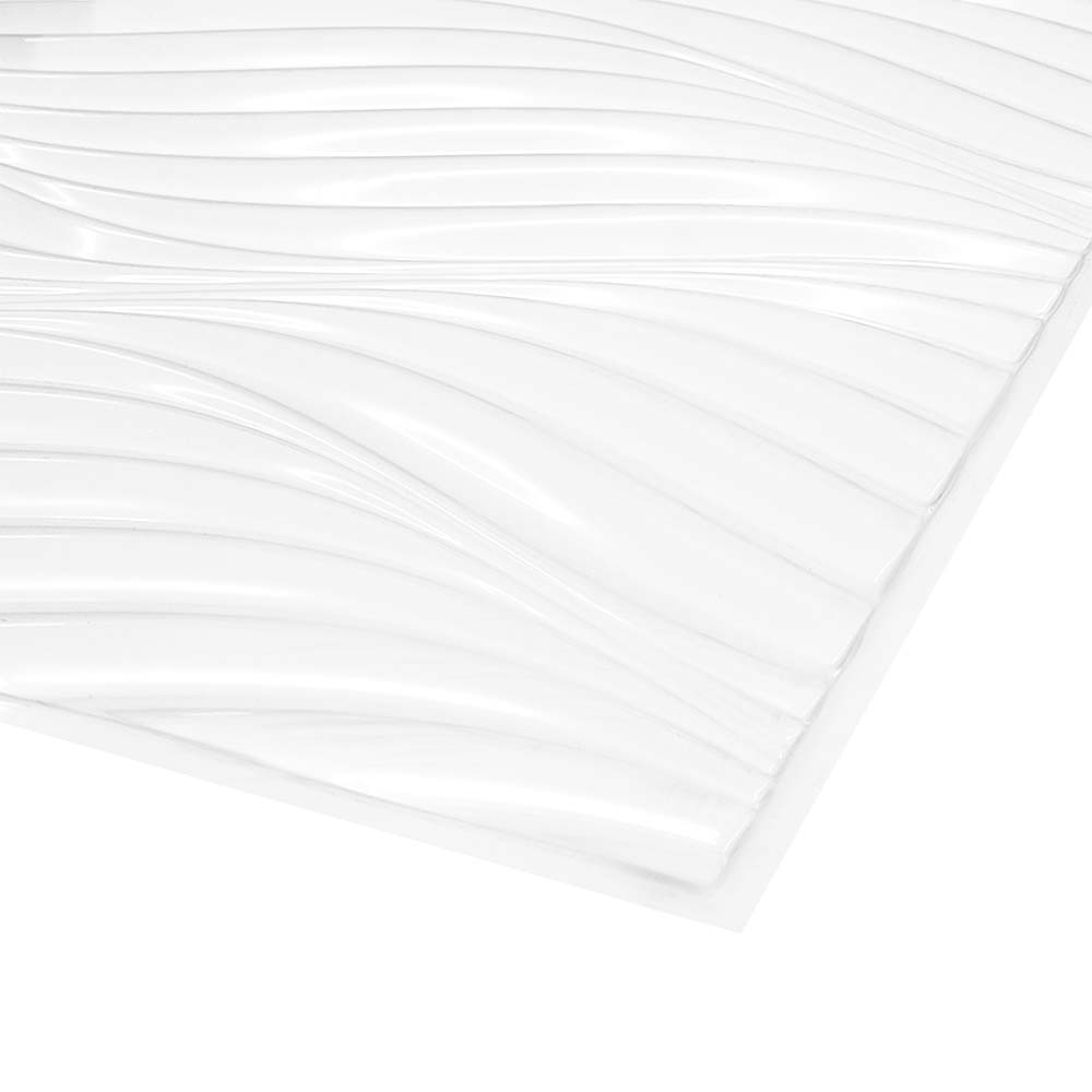 Панель 3D облицовочная ПВХ Порту белый 595х595х10 мм