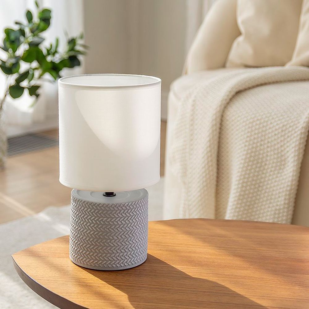 Светильник настольный Лючия 367 Парма 40Вт Е14 светло-серый/серый