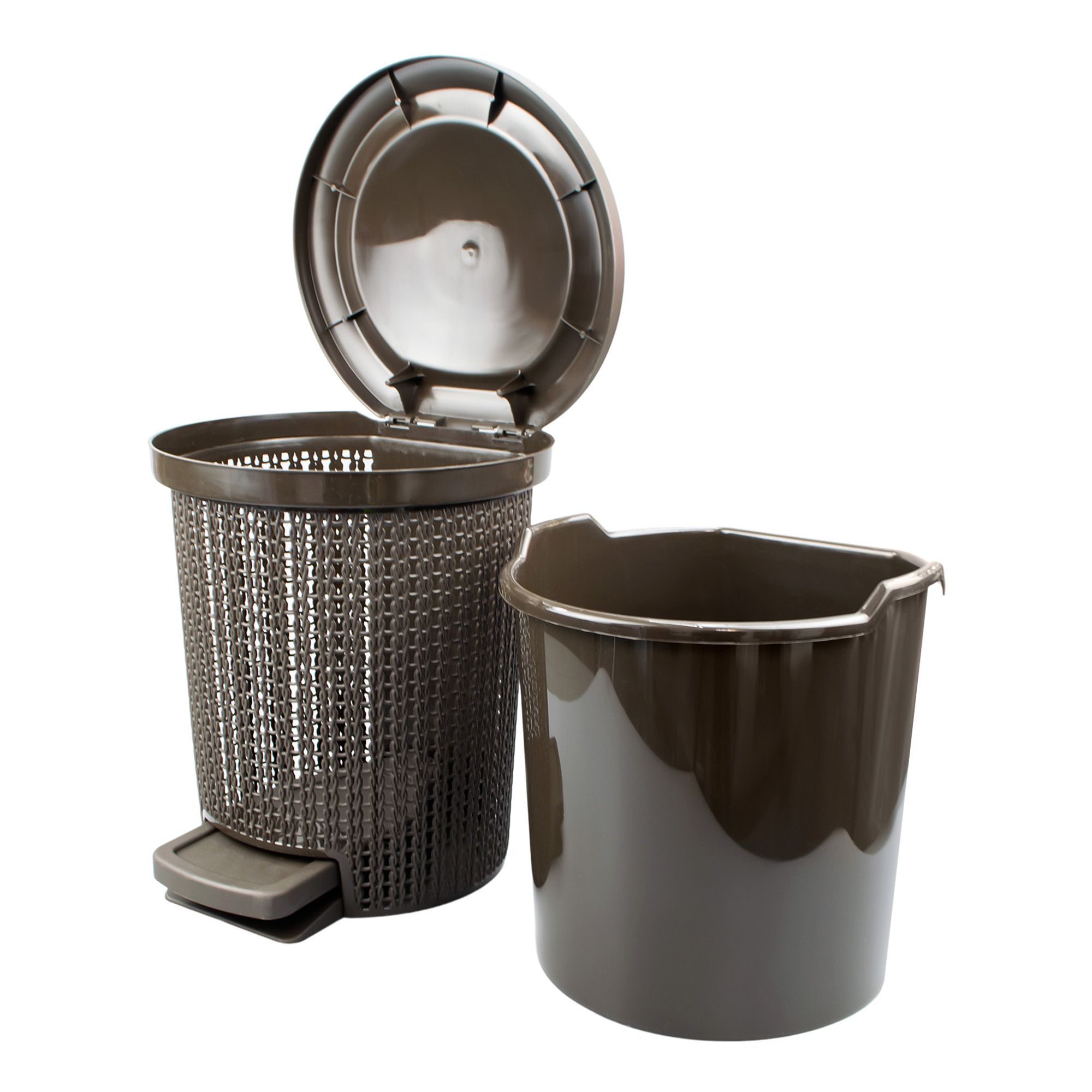 Контейнер для мусора с педалью Soul Венге 6л