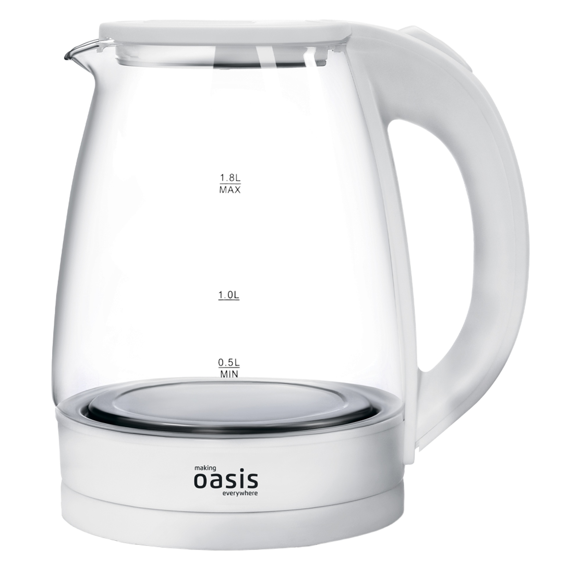 Чайник электрический Oasis K-8GW 2000 Вт 1,8 л белый
