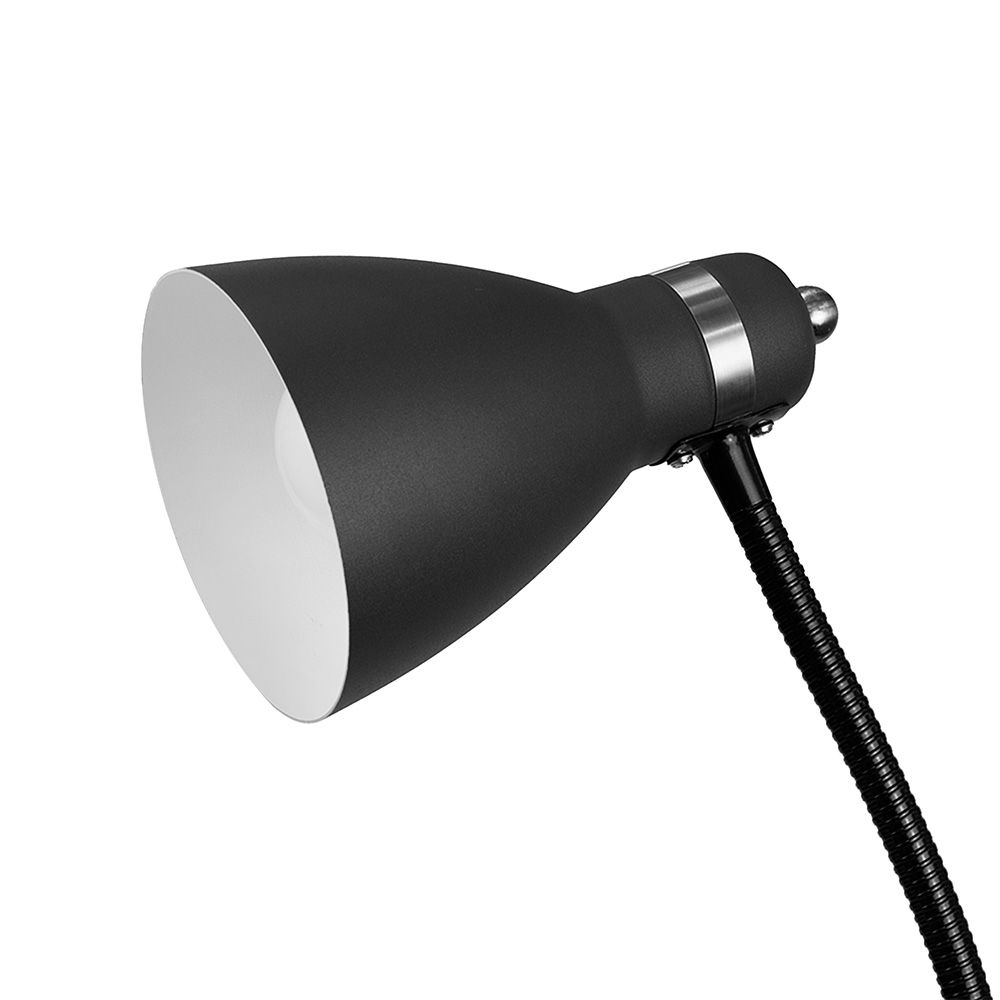 Cветильник настольный под лампу накаливания на струбцине Е27 60Вт 220В черный НТ-822