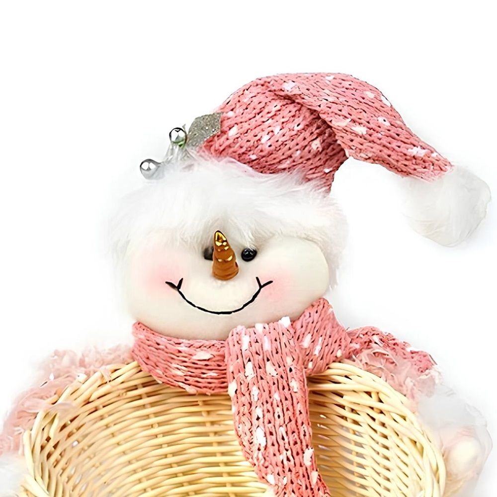 Фигура декоративная Снеговик с корзинкой 17х30 см 10121-1683