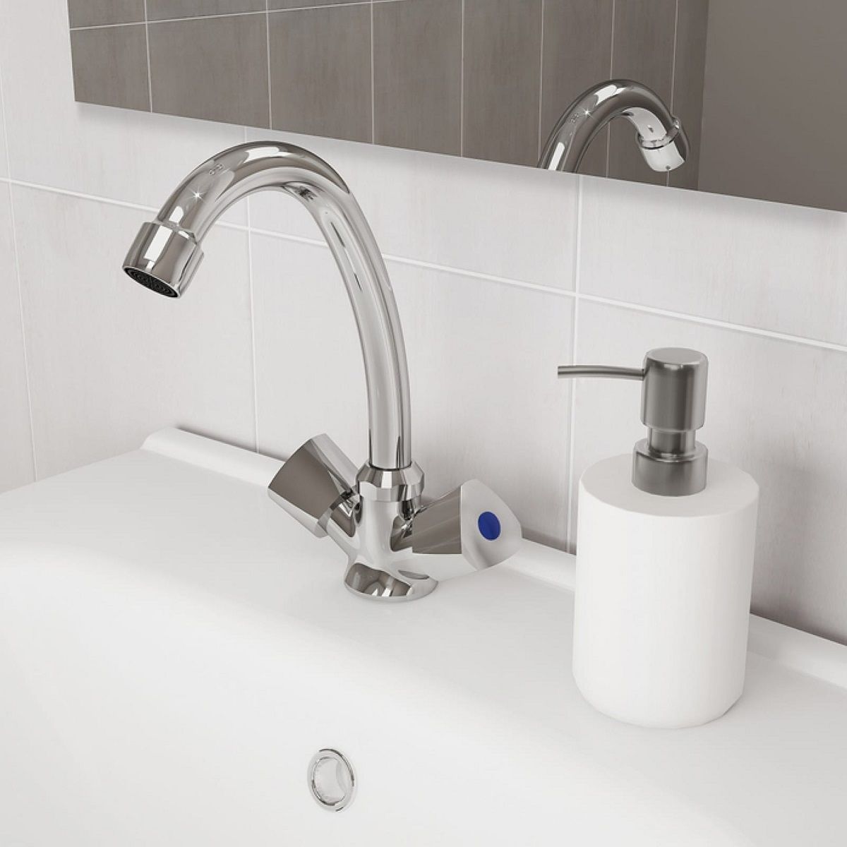 Смеситель для раковины Milardo Tring TRISB00M01 вентильный