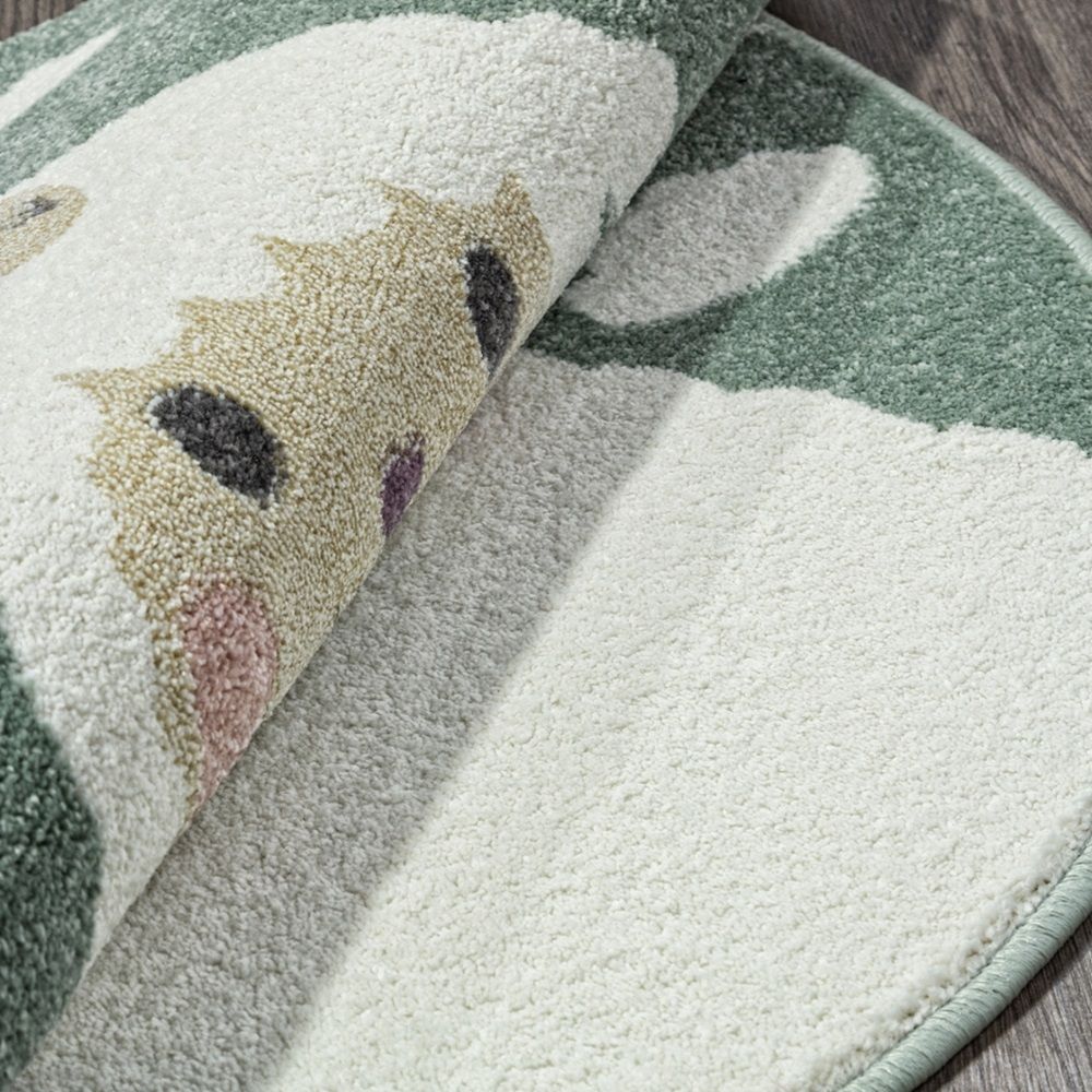 Ковер детский Sofit Merinos C119 1х1 м молочный светло-зеленый