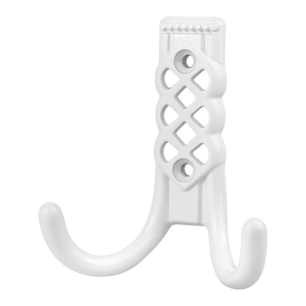 Крючок мебельный двойной №30 белый