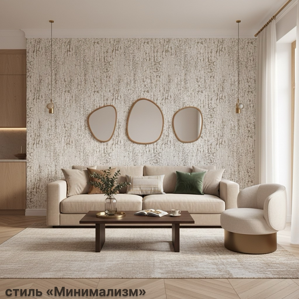 Обои Green Walls Кора С40 4116 02 айвори абстракция 1,06х10,05 м