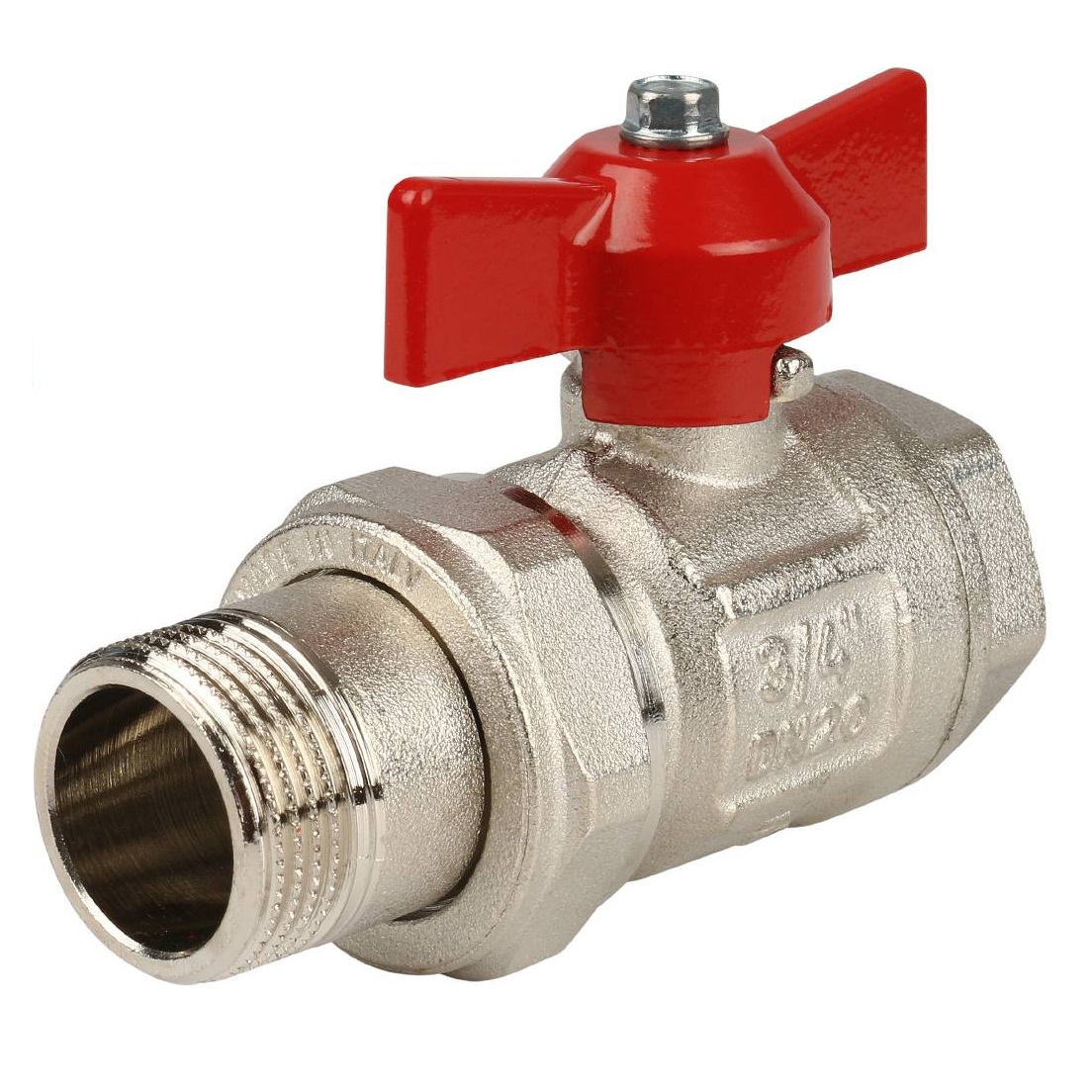 Кран шаровой со сгоном 3/4'' ВР/нак/г бабочка Itap Ideal 098