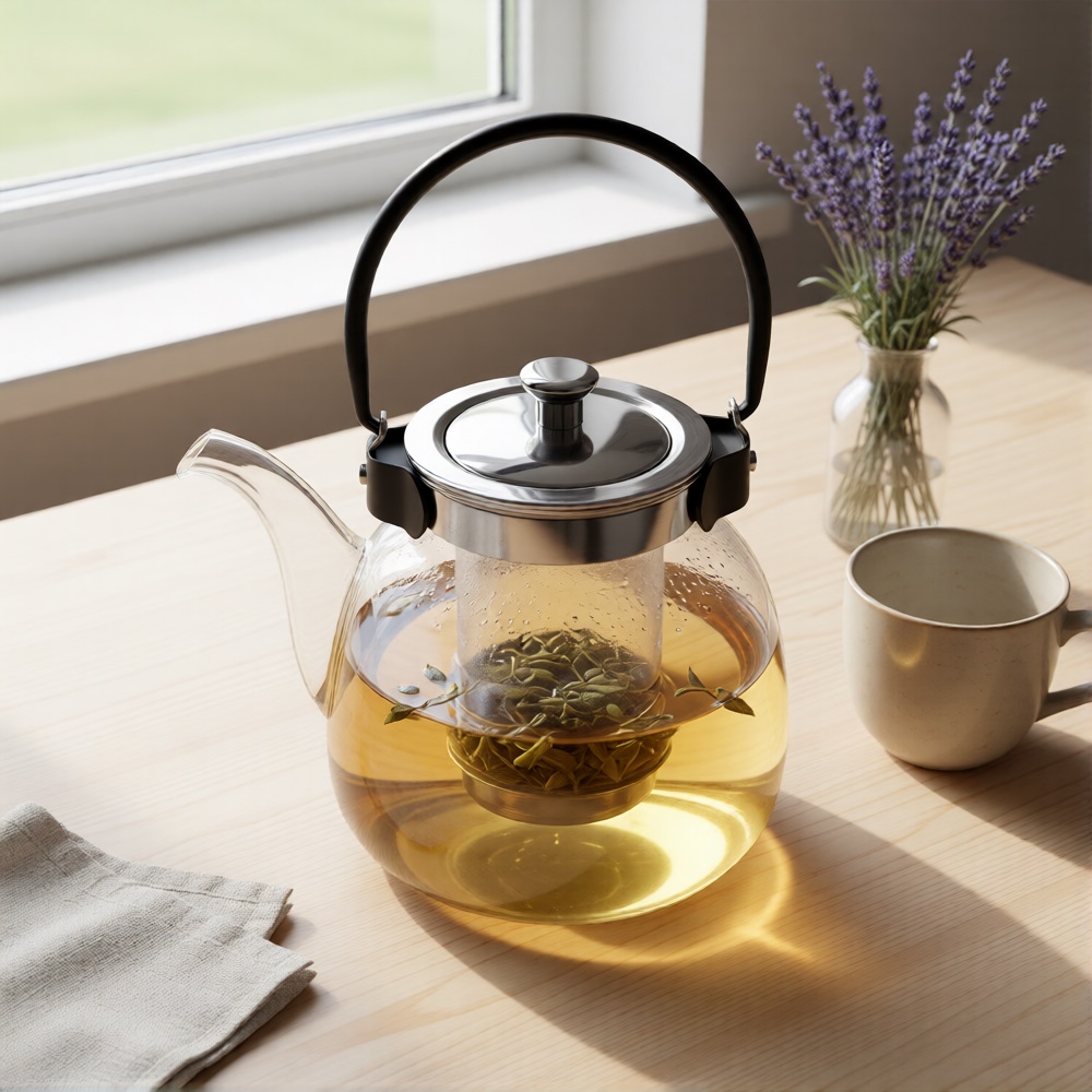Чайник заварочный 1,2 л стеклянный 2025-1317