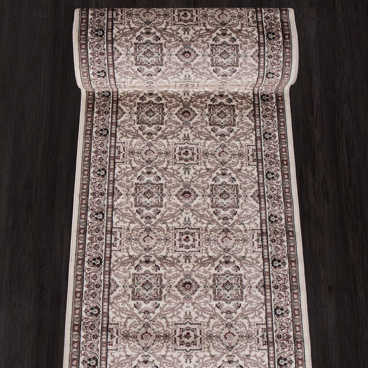 Дорожка ковровая Colizey Merinos D868 1 м кремовая