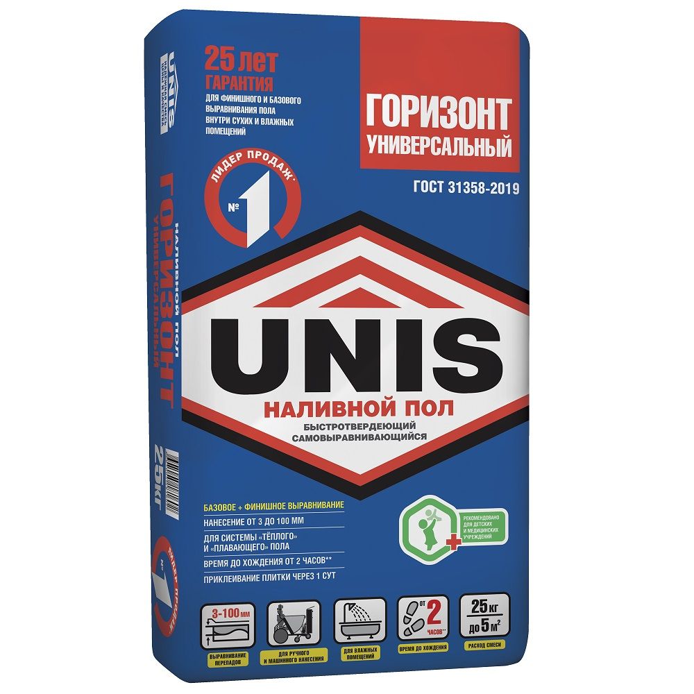 Пол наливной Unis Горизонт универсальный 25 кг (48)