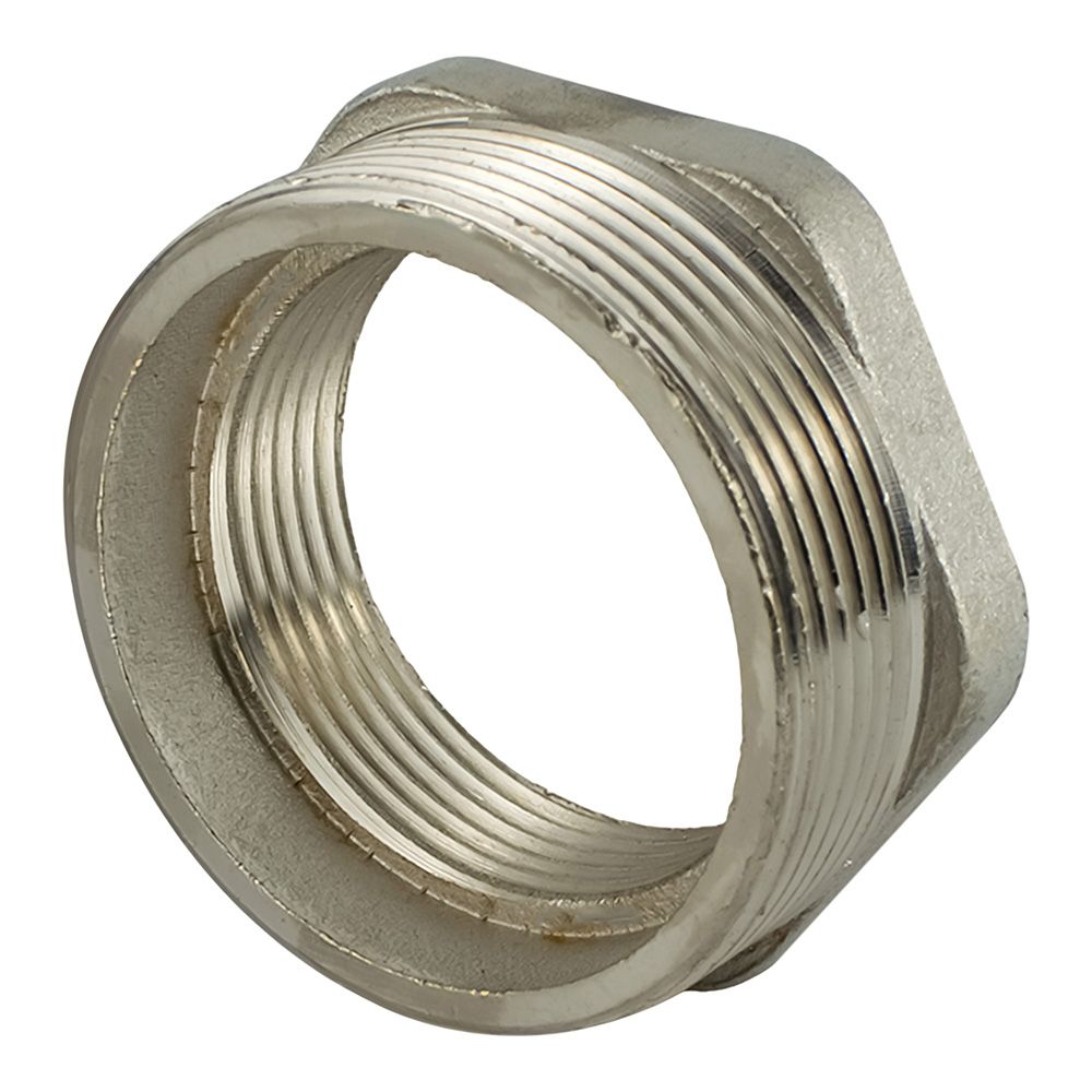 Футорка латунь никель 1 1/2''х2" ВР/НР