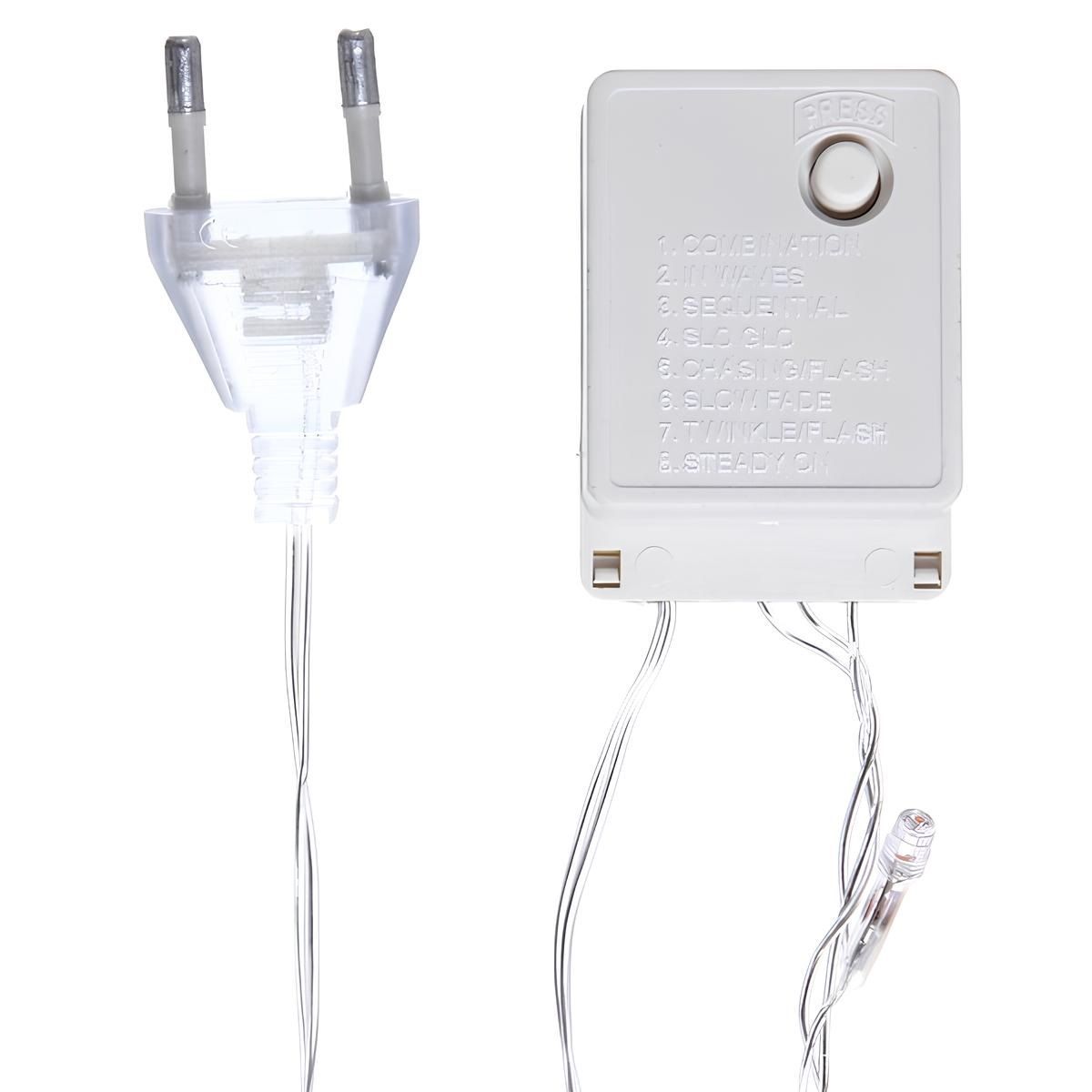 Гирлянда для дома 2,5 м 24 ламп LED 8 реж, прозр. пров, IP20, зеленый