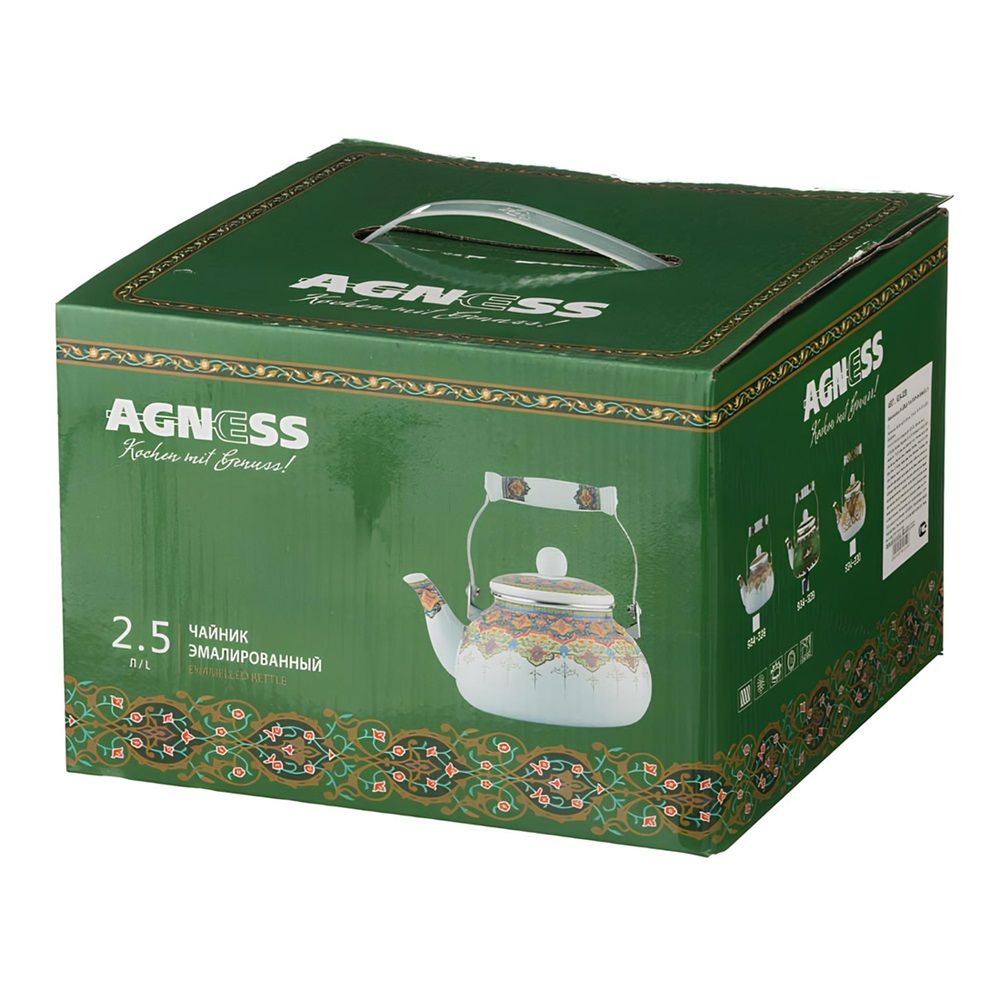 Чайник эмалированный Agness Сура индукция 2,5 л 934-329