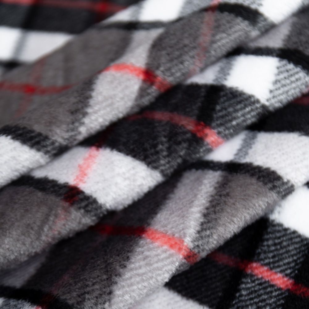 Плед фланель TF FN F137 a1520 Шотландка 150x200 см серый