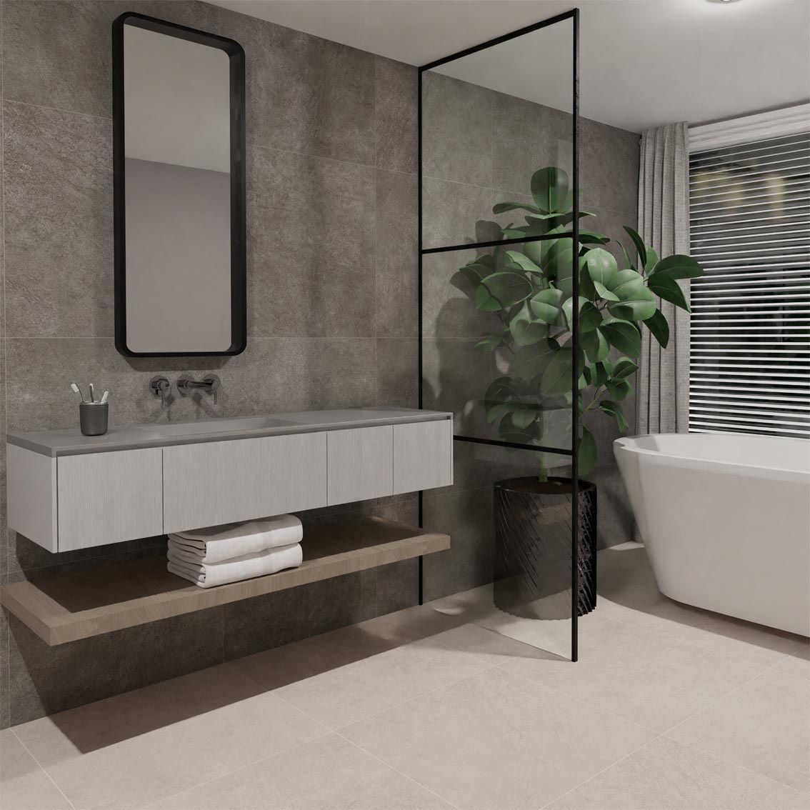 Керамогранит Axima Bern 600x1200 мм серый матовый 1,44 м2