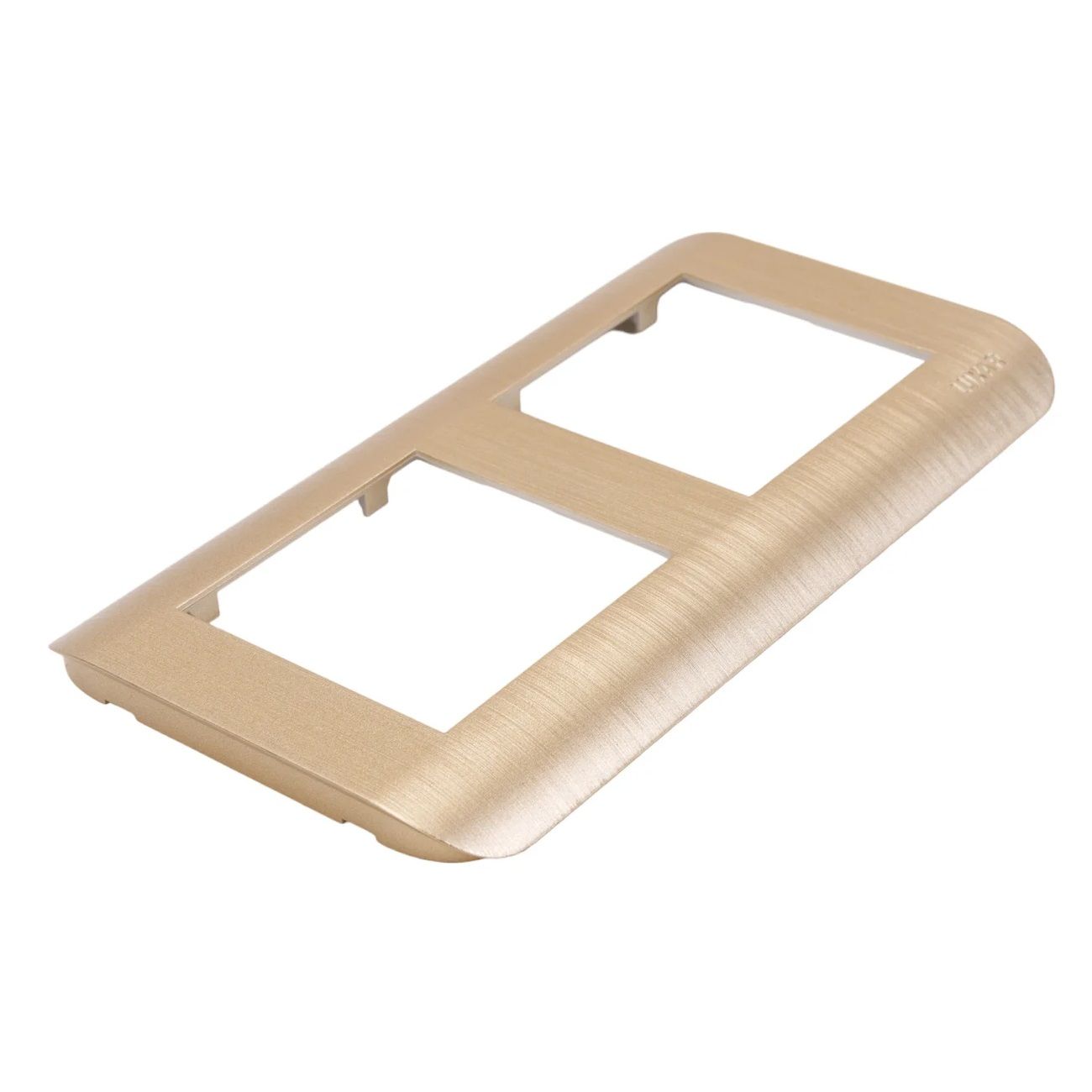 Рамка LUXAR Deco на 2 поста шампань рифленая горизонтальная (10.902.05)