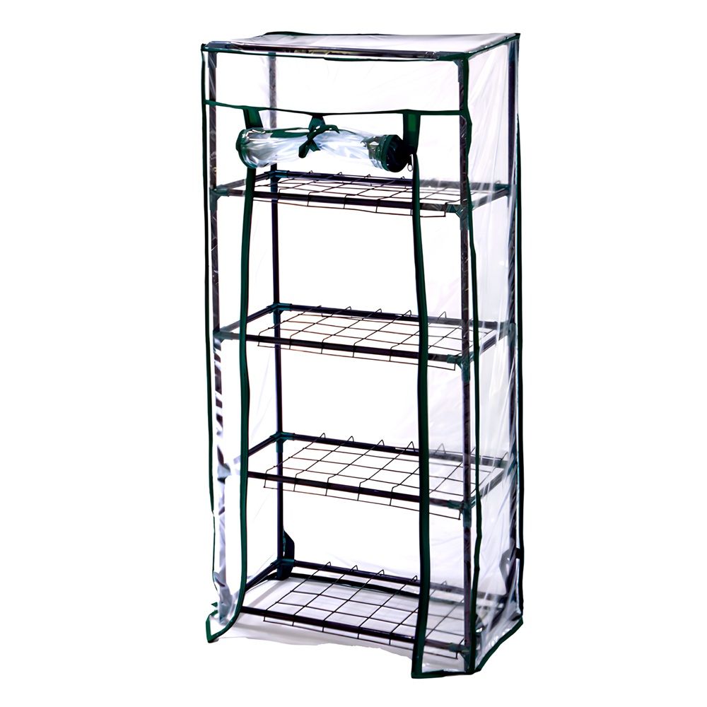 Парник для рассады 46x24x100 см 4 полки с чехлом ГеоПластБорд зеленый