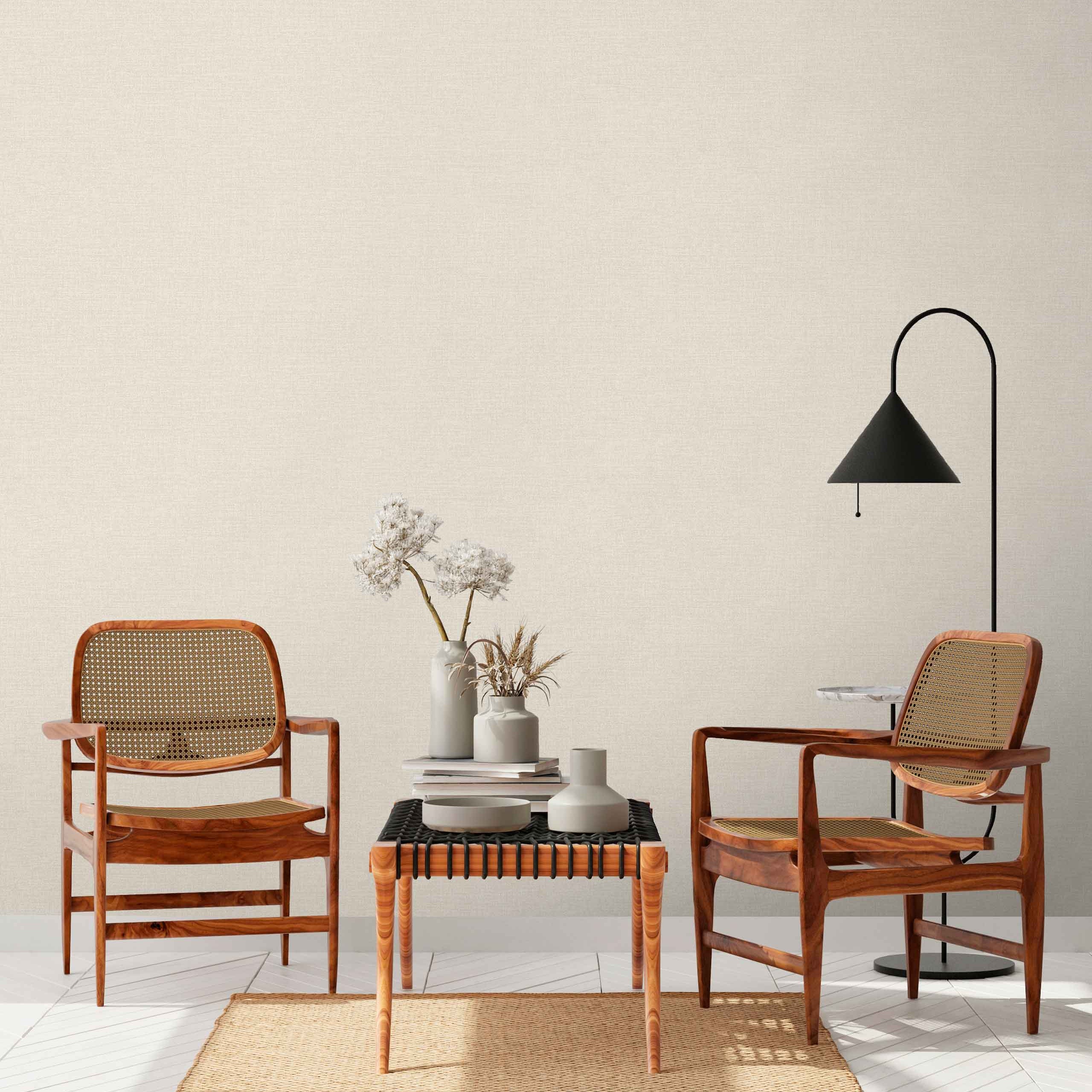Обои Euro Decor Лен 7337-01 белые рогожка 1,06х10,05 м