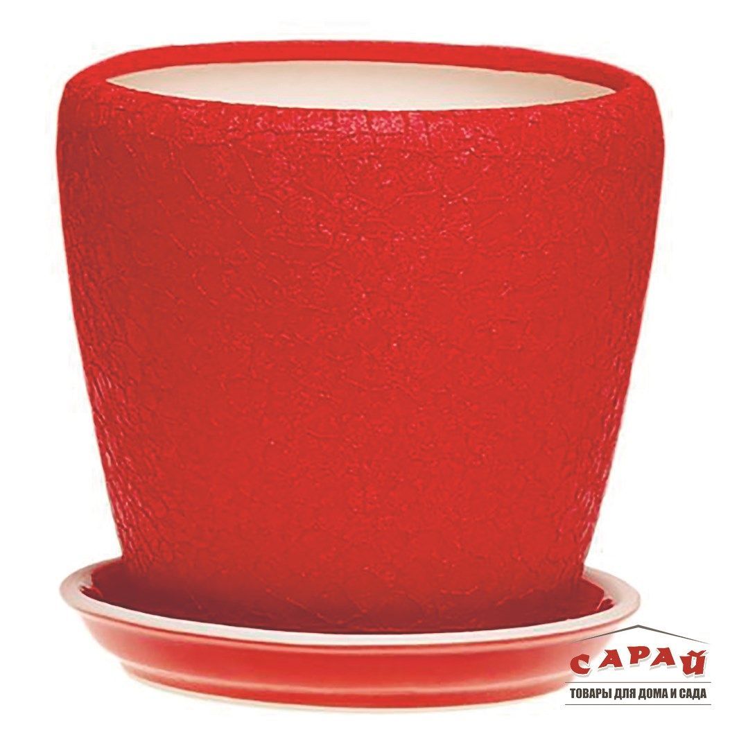 Горшок цветочный Грация шелк красный 20 л
