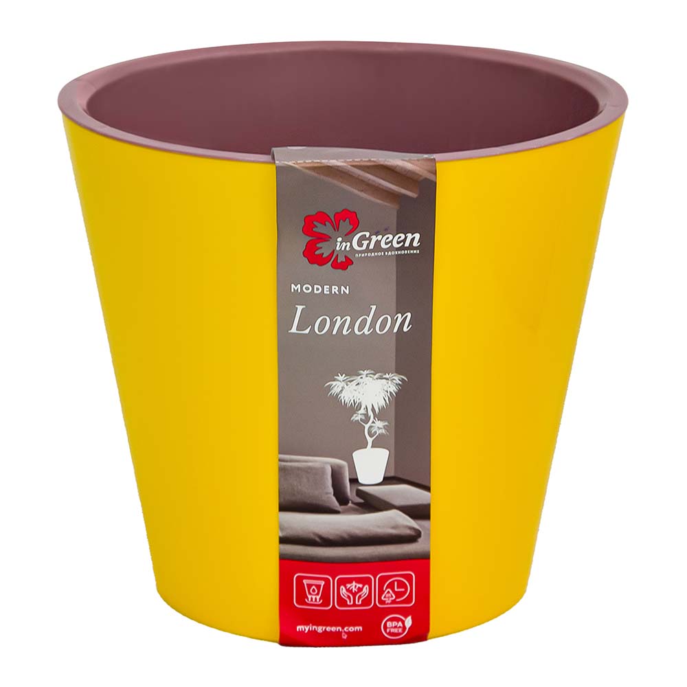 Горшок цветочный London на колесах спелая груша 33 см 16 л