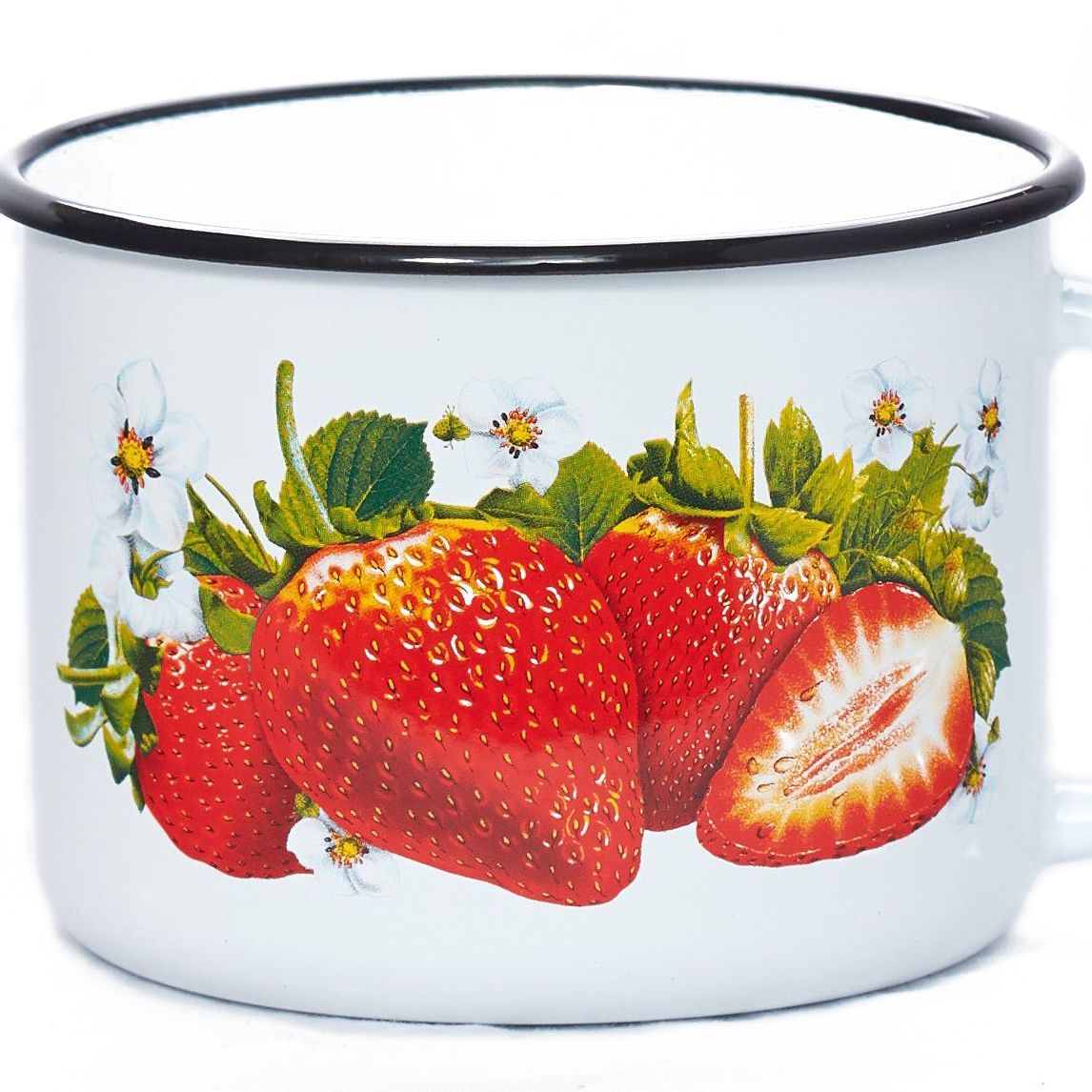 Кружка 1 л эмалированная Сочная клубника С-0107/4