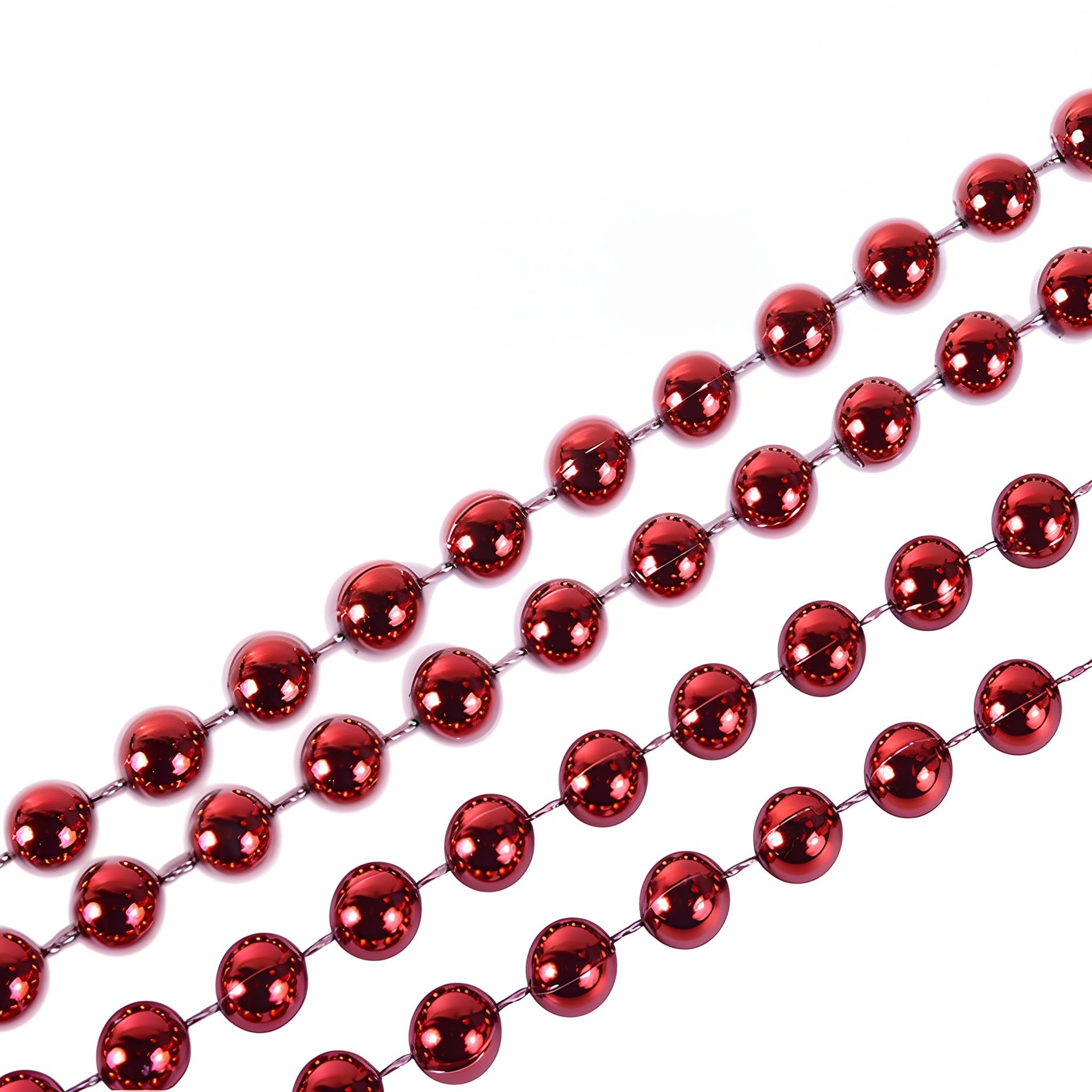 Бусы на елку 4 м Моя Елочка d8 мм красный 19034-0557-1