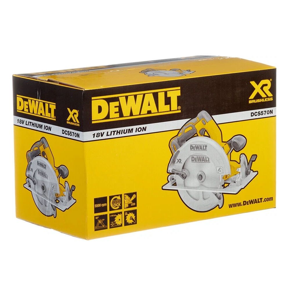 Пила дисковая аккумуляторная DeWalt DCS570N 18В 184 мм