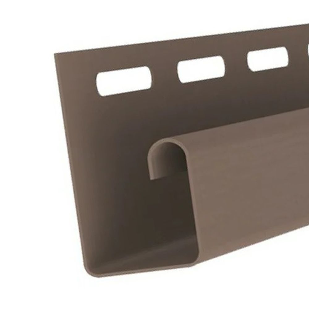 J-профиль двухслойный GL 3000 мм темно-бежевый