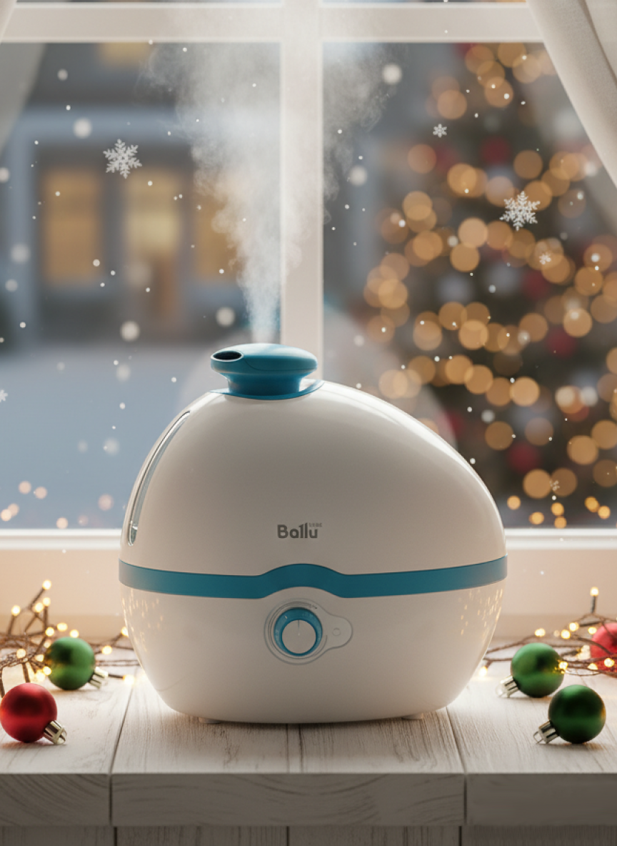 Увлажнитель воздуха ультразвуковой Ballu UHB-100 белый/голубой 25Вт 300 мл/ч 1 л