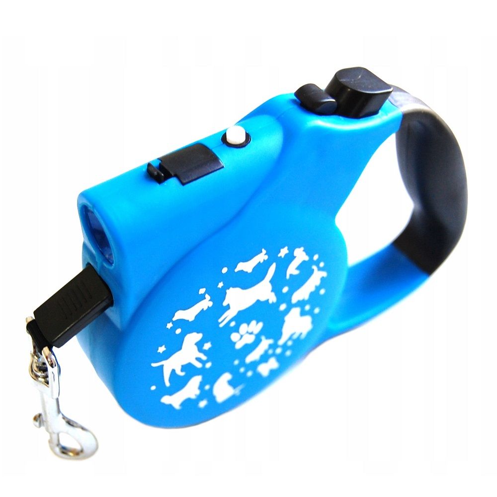 Поводок-рулетка для животных 3 м до 15 кг с фонариком 14х10х3 см микс арт.31019-0288 код 262671