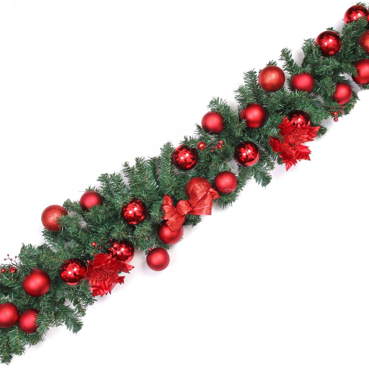 Гирлянда хвойная Сказочное чудо 1,8 м d30 см красный SST1950R-180